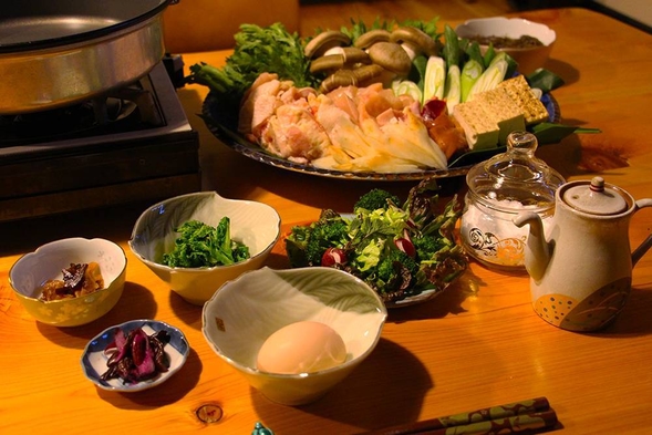 【2食付】京野菜と朝締めの鶏すきを一棟貸しのプライベート空間で堪能